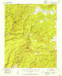 Jemez Springs New Mexico Historical topographic map, 1:62500 scale, 15 X 15 Minute, Year 1952