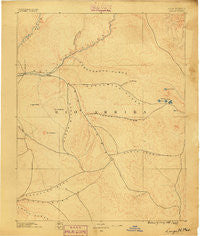 Largo New Mexico Historical topographic map, 1:250000 scale, 1 X 1 Degree, Year 1889
