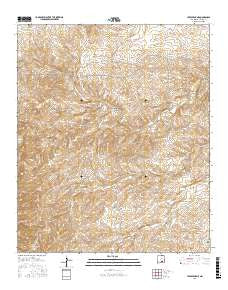 Lewis Peak NE New Mexico Current topographic map, 1:24000 scale, 7.5 X 7.5 Minute, Year 2017