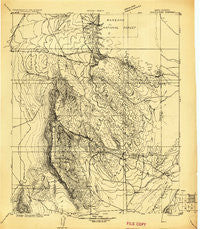 Oscura Peak New Mexico Historical topographic map, 1:125000 scale, 30 X 30 Minute, Year 1918