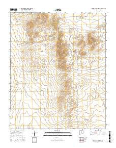 Pedernal Mountain New Mexico Current topographic map, 1:24000 scale, 7.5 X 7.5 Minute, Year 2017