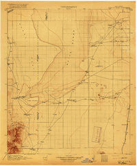 Point Of Sands New Mexico Historical topographic map, 1:125000 scale, 30 X 30 Minute, Year 1916