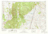 Raton New Mexico Historical topographic map, 1:250000 scale, 1 X 2 Degree, Year 1954