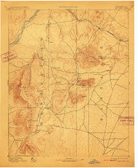 San Pedro New Mexico Historical topographic map, 1:125000 scale, 30 X 30 Minute, Year 1892
