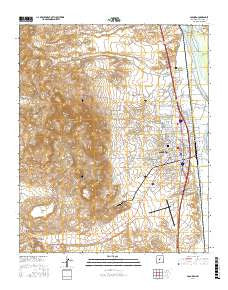 Socorro New Mexico Current topographic map, 1:24000 scale, 7.5 X 7.5 Minute, Year 2017