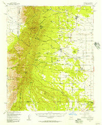 Torreon New Mexico Historical topographic map, 1:62500 scale, 15 X 15 Minute, Year 1954