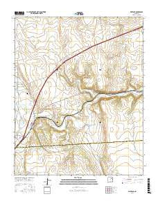 Watrous New Mexico Current topographic map, 1:24000 scale, 7.5 X 7.5 Minute, Year 2017