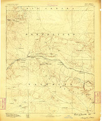 Wingate New Mexico Historical topographic map, 1:250000 scale, 1 X 1 Degree, Year 1886