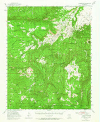 Youngsville New Mexico Historical topographic map, 1:62500 scale, 15 X 15 Minute, Year 1953