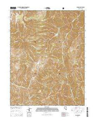 Arc Dome Nevada Current topographic map, 1:24000 scale, 7.5 X 7.5 Minute, Year 2014