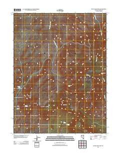 Bates Mountain Nevada Historical topographic map, 1:24000 scale, 7.5 X 7.5 Minute, Year 2012