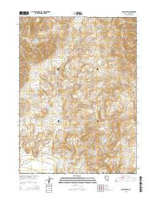 Bishop Peak Nevada Current topographic map, 1:24000 scale, 7.5 X 7.5 Minute, Year 2015