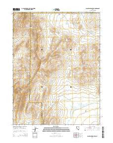 Black Warrior Peak Nevada Current topographic map, 1:24000 scale, 7.5 X 7.5 Minute, Year 2014