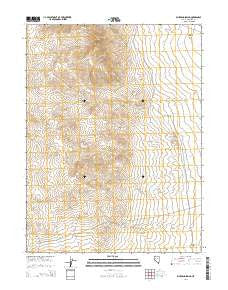 Bluewing Spring Nevada Current topographic map, 1:24000 scale, 7.5 X 7.5 Minute, Year 2014