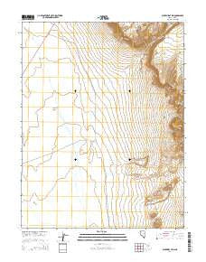 Buckwheat Rim Nevada Current topographic map, 1:24000 scale, 7.5 X 7.5 Minute, Year 2014