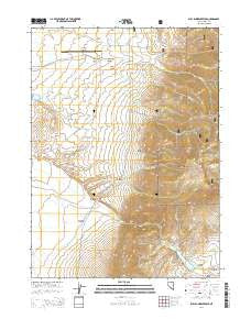 Bull Run Reservoir Nevada Current topographic map, 1:24000 scale, 7.5 X 7.5 Minute, Year 2014