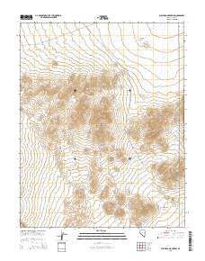 Bullfrog Mountain Nevada Current topographic map, 1:24000 scale, 7.5 X 7.5 Minute, Year 2015