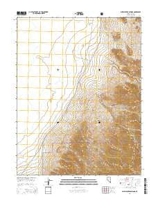 Bullwhacker Springs Nevada Current topographic map, 1:24000 scale, 7.5 X 7.5 Minute, Year 2014