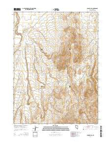Burner Hills Nevada Current topographic map, 1:24000 scale, 7.5 X 7.5 Minute, Year 2014