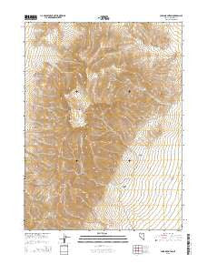 China Mountain Nevada Current topographic map, 1:24000 scale, 7.5 X 7.5 Minute, Year 2015