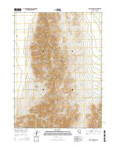 Deer Creek Peak Nevada Current topographic map, 1:24000 scale, 7.5 X 7.5 Minute, Year 2015