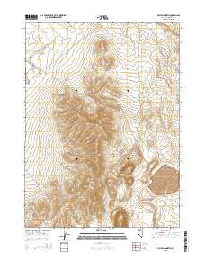 Dry Hills North Nevada Current topographic map, 1:24000 scale, 7.5 X 7.5 Minute, Year 2015