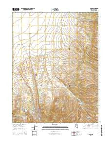 Eureka Nevada Current topographic map, 1:24000 scale, 7.5 X 7.5 Minute, Year 2014