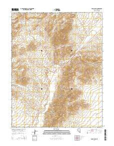 Fossil Peak Nevada Current topographic map, 1:24000 scale, 7.5 X 7.5 Minute, Year 2014