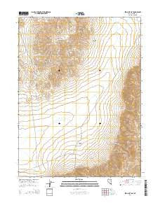 Frenchie Flat Nevada Current topographic map, 1:24000 scale, 7.5 X 7.5 Minute, Year 2014