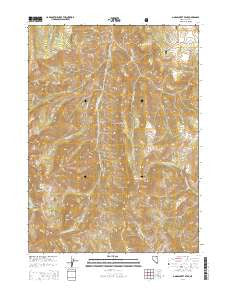 Gods Pocket Peak Nevada Current topographic map, 1:24000 scale, 7.5 X 7.5 Minute, Year 2014