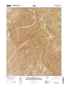 Grapevine Peak Nevada Current topographic map, 1:24000 scale, 7.5 X 7.5 Minute, Year 2014