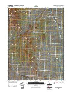 High Bald Peaks NE Nevada Historical topographic map, 1:24000 scale, 7.5 X 7.5 Minute, Year 2012