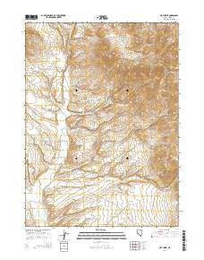 Hot Creek Nevada Current topographic map, 1:24000 scale, 7.5 X 7.5 Minute, Year 2014