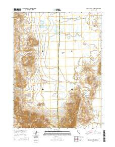 Hualapai Flat South Nevada Current topographic map, 1:24000 scale, 7.5 X 7.5 Minute, Year 2014