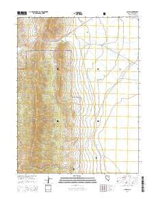 Illipah Nevada Current topographic map, 1:24000 scale, 7.5 X 7.5 Minute, Year 2014