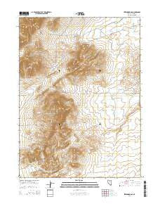 Izzenhood Gap Nevada Current topographic map, 1:24000 scale, 7.5 X 7.5 Minute, Year 2014