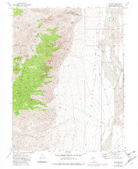 Job Peak Nevada Historical topographic map, 1:24000 scale, 7.5 X 7.5 Minute, Year 1972