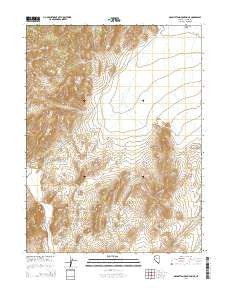Manhattan Mountain NE Nevada Current topographic map, 1:24000 scale, 7.5 X 7.5 Minute, Year 2014
