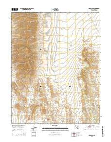 Meeker Peak Nevada Current topographic map, 1:24000 scale, 7.5 X 7.5 Minute, Year 2015