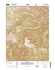 Mount Moriah Nevada Current topographic map, 1:24000 scale, 7.5 X 7.5 Minute, Year 2015