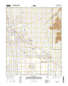 Pahrump Nevada Current topographic map, 1:24000 scale, 7.5 X 7.5 Minute, Year 2015