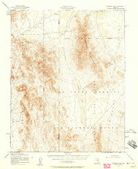 Papoose Lake Nevada Historical topographic map, 1:62500 scale, 15 X 15 Minute, Year 1952