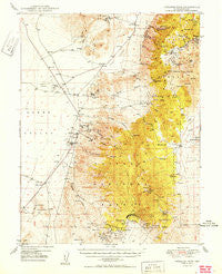 Paradise Peak Nevada Historical topographic map, 1:62500 scale, 15 X 15 Minute, Year 1950