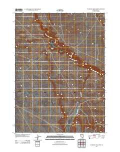 Peterson Table West Nevada Historical topographic map, 1:24000 scale, 7.5 X 7.5 Minute, Year 2012
