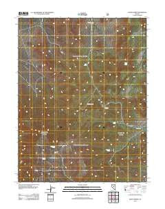Petes Summit Nevada Historical topographic map, 1:24000 scale, 7.5 X 7.5 Minute, Year 2012