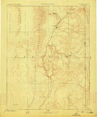 Pioche Nevada Historical topographic map, 1:250000 scale, 1 X 1 Degree, Year 1885