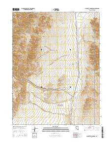 Pirouette Mountain Nevada Current topographic map, 1:24000 scale, 7.5 X 7.5 Minute, Year 2014