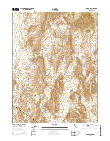 Pogues Station Nevada Current topographic map, 1:24000 scale, 7.5 X 7.5 Minute, Year 2014