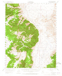 Powell Mtn Nevada Historical topographic map, 1:62500 scale, 15 X 15 Minute, Year 1955