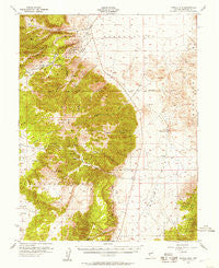 Powell Mtn Nevada Historical topographic map, 1:62500 scale, 15 X 15 Minute, Year 1955